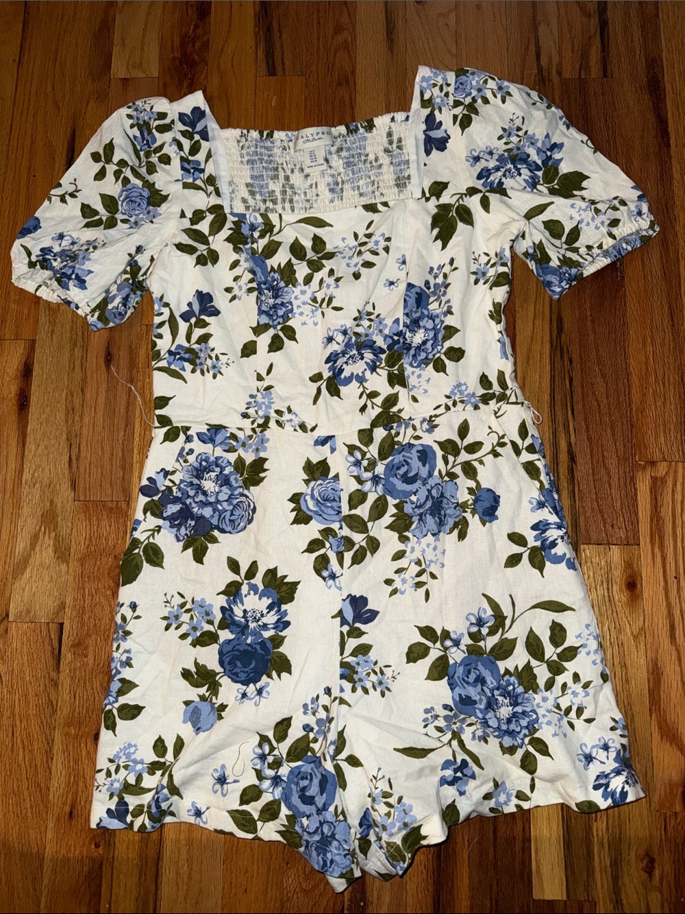 Calypso St. Barth Linen Blend Floral Romper